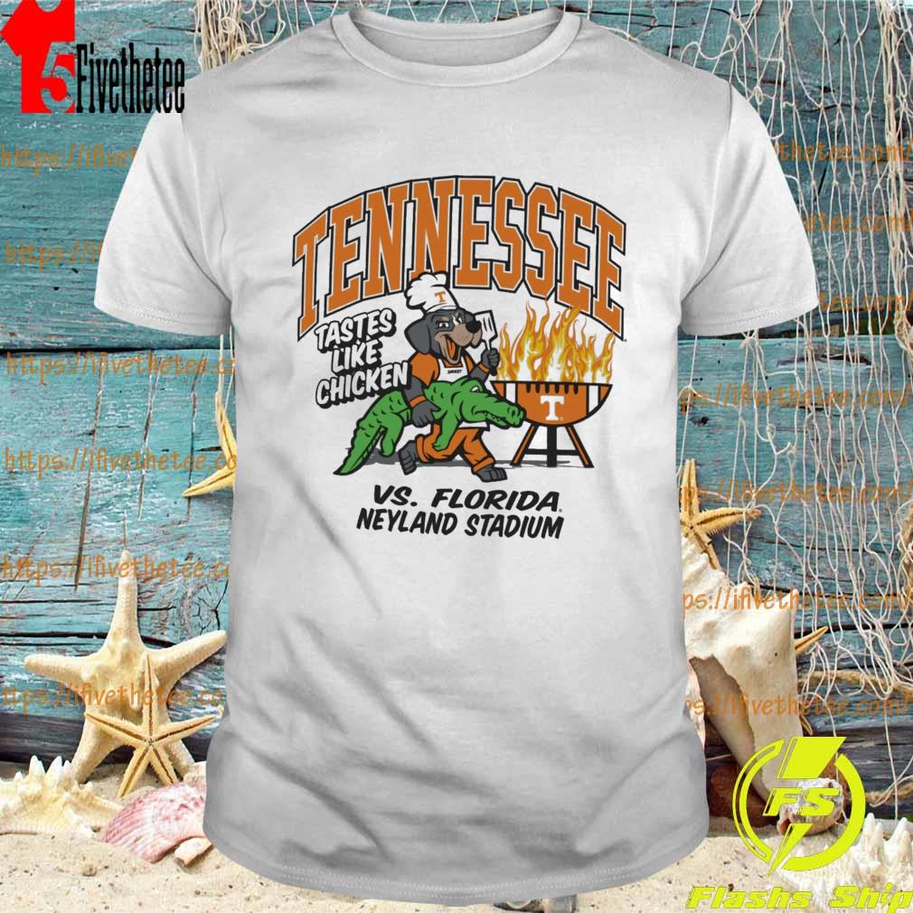Official Tennessee Volunteers tastes like chicken vs Florida Neyland Stadium shirt