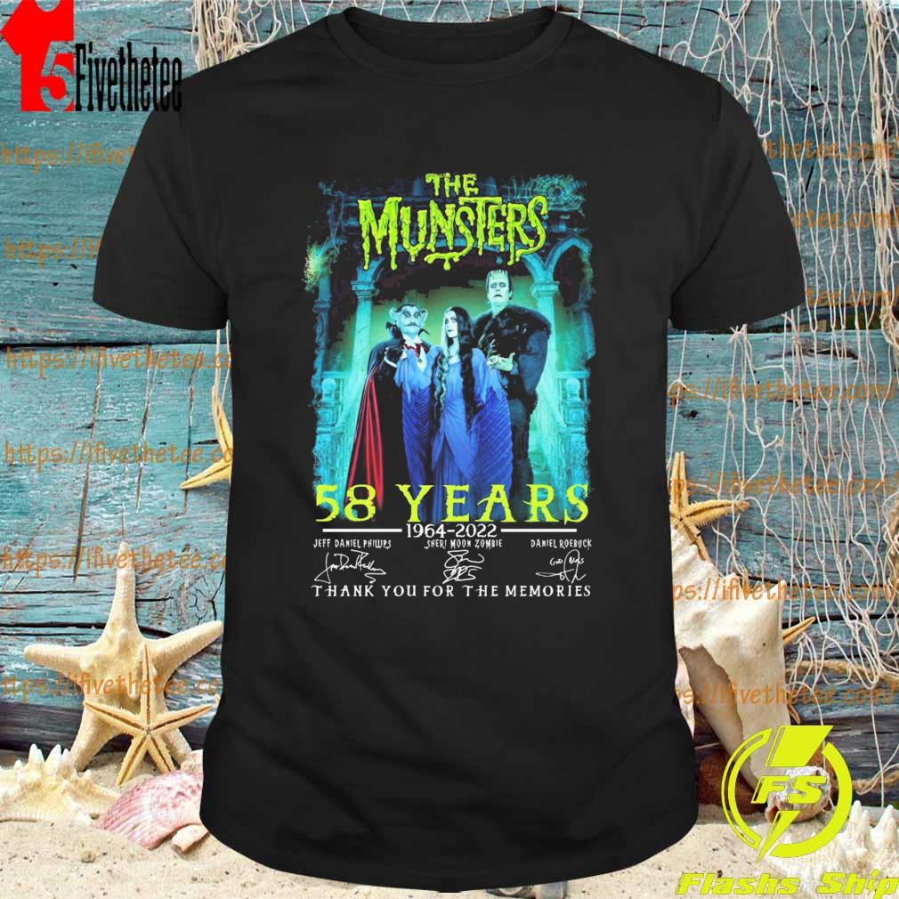 The MUnsters 58 years 1964-2022 thank you for the memories signatures shirt