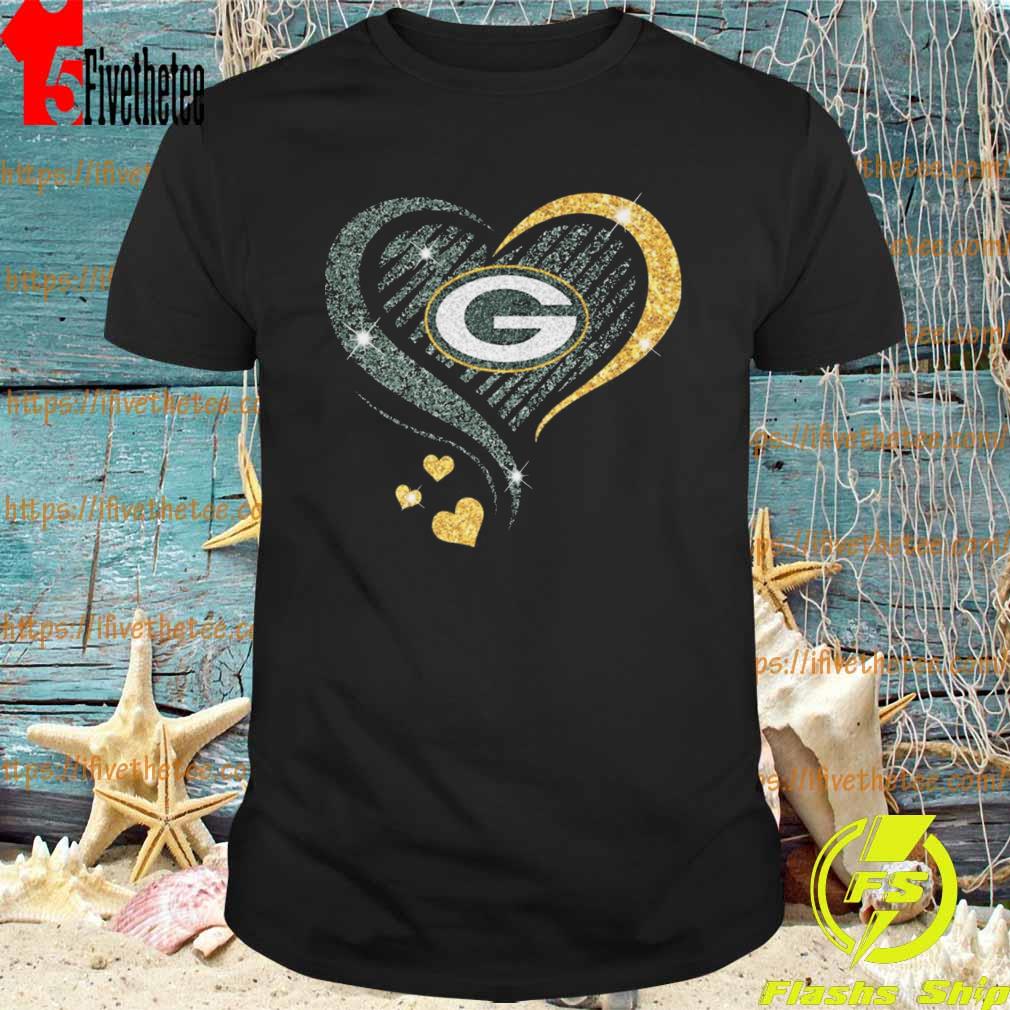 Green Bay Packers football Heart Diamond shirt