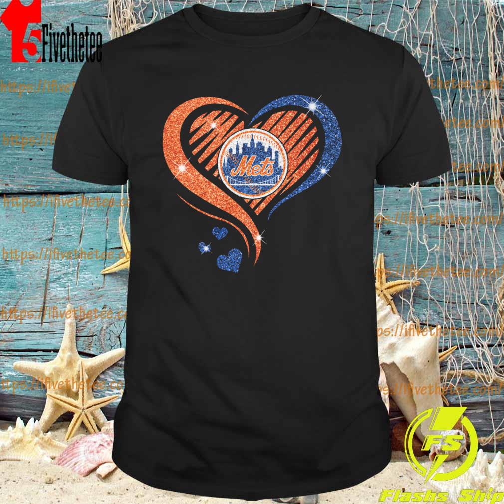 New York Mets football Heart Diamond shirt