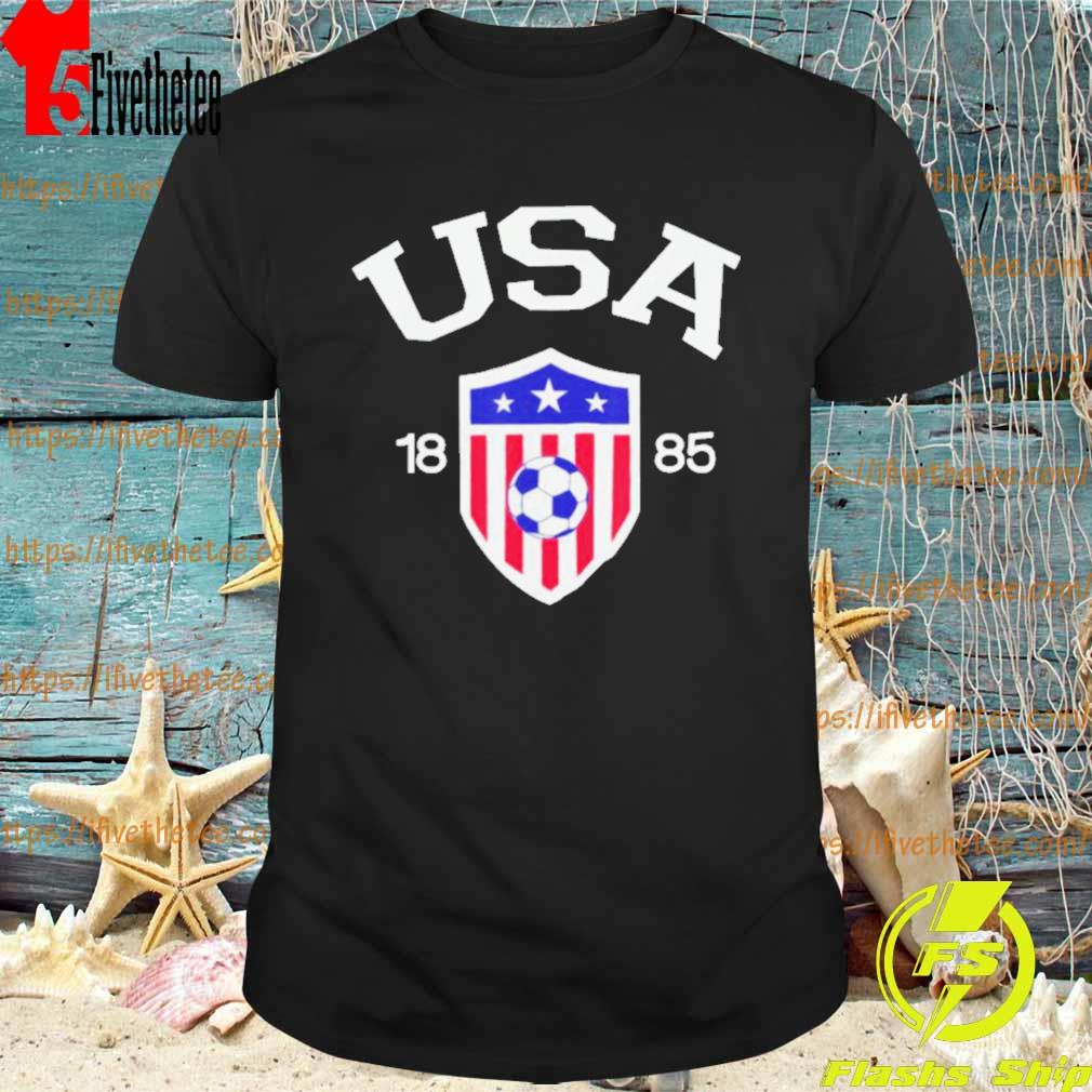 USA Soccer 1885 American Flag Football Lover T-Shirt