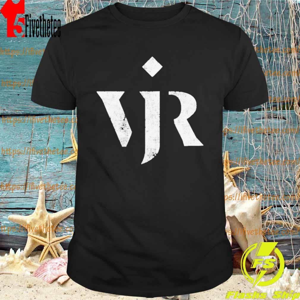 White Typographic Design Vinicius Jr Vjr shirt