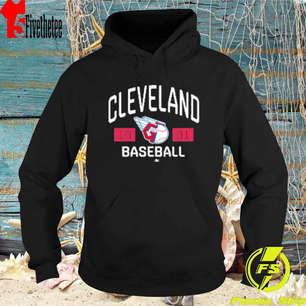 Cleveland Guardians Navy Red Chip In T-Shirt Hoodie