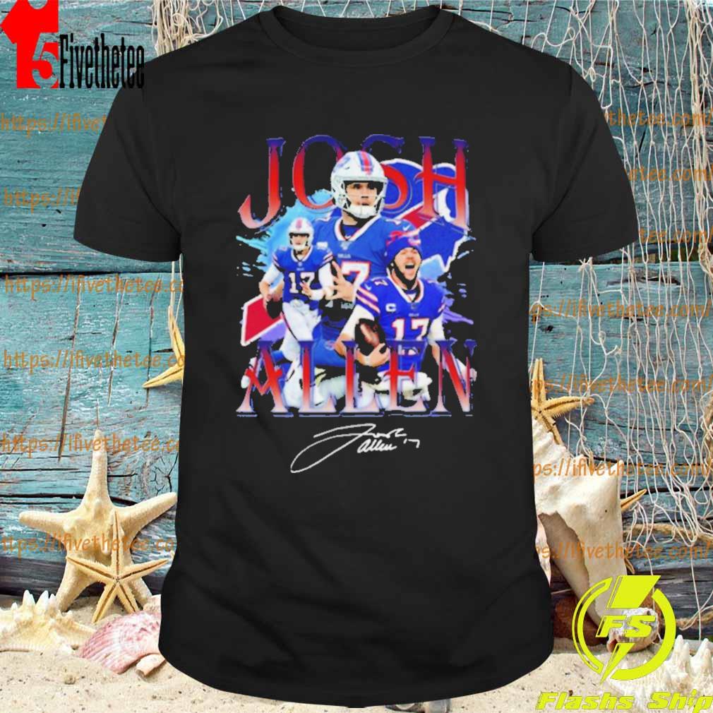 Vintage Bootleg Josh Allen Buffalo Football Signature Shirt