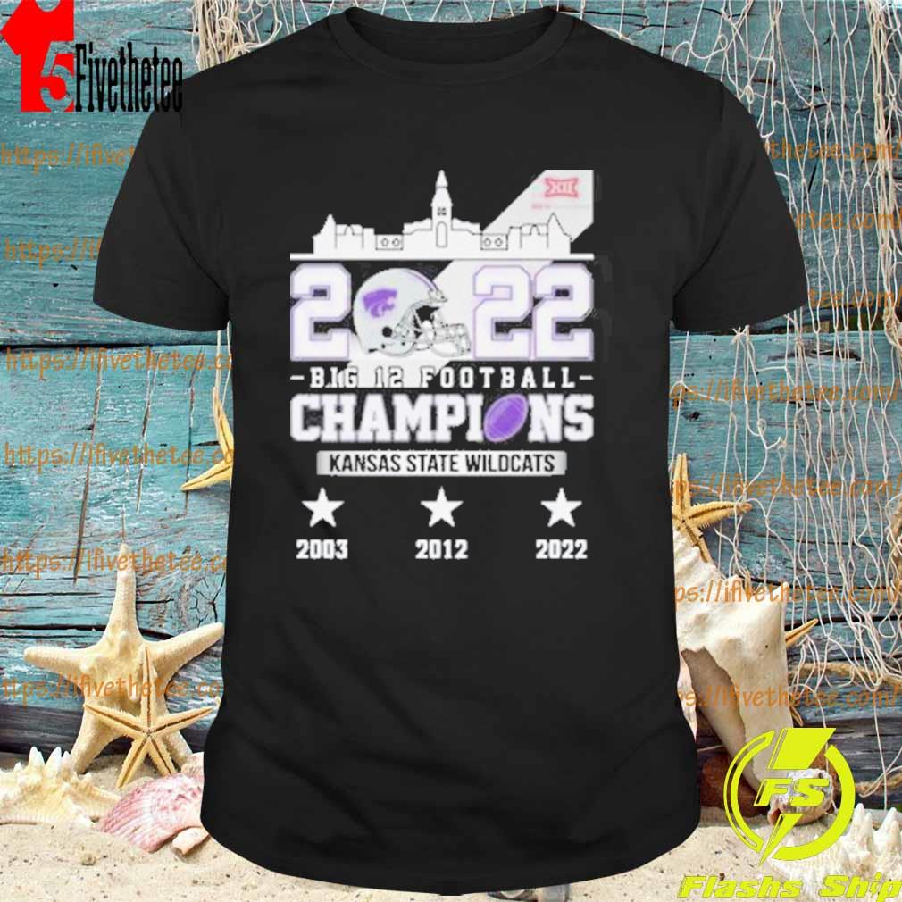Kansas State Wildcats 2022 Big 12 Football Champions 2003-2022 T-shirt