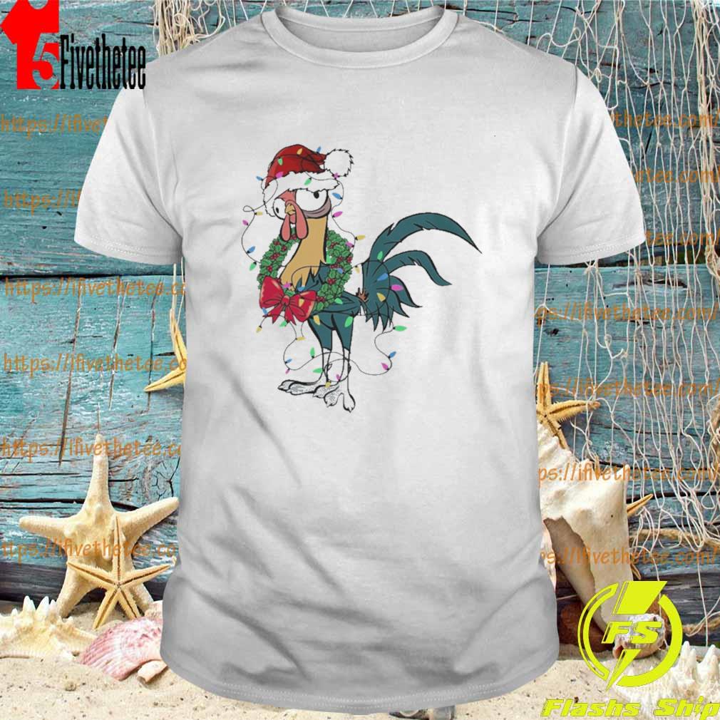 Santa Hei Hei the Rooster Christmas Light T-shirt