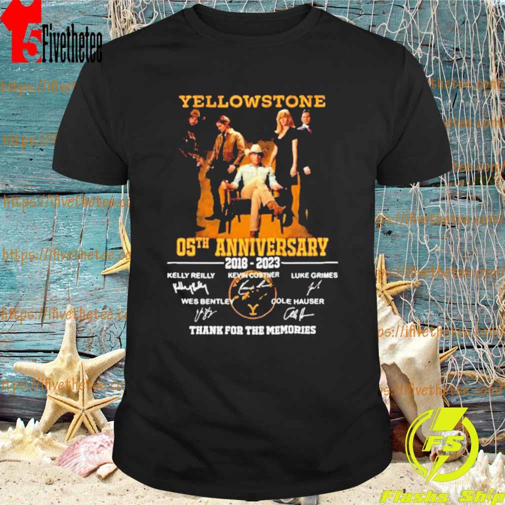 Yellowstone 05th Anniversary 2018 2023 Signatures Thank For The Memories Shirt