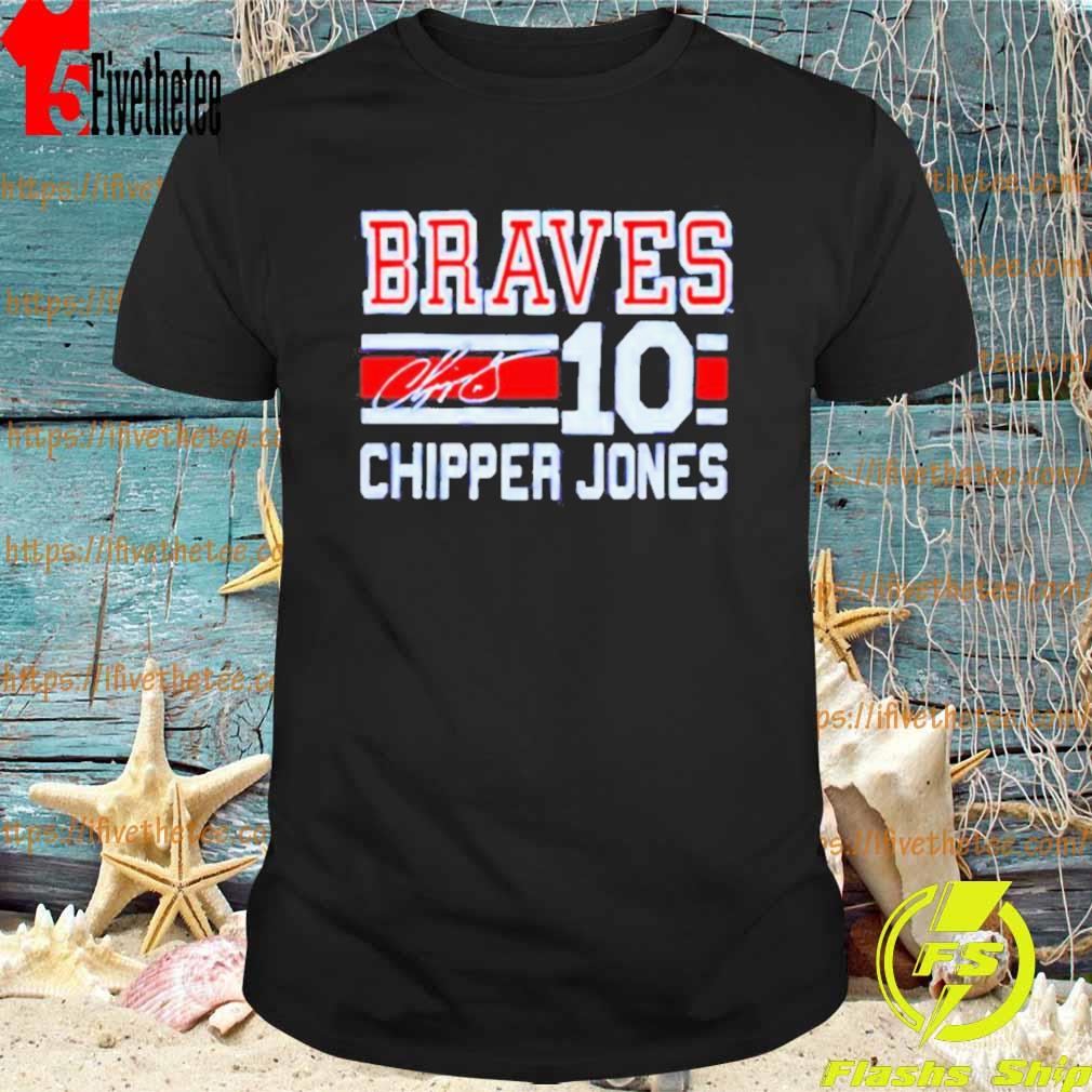 Official Braves Chipper Jones No 10 Signature Shirt